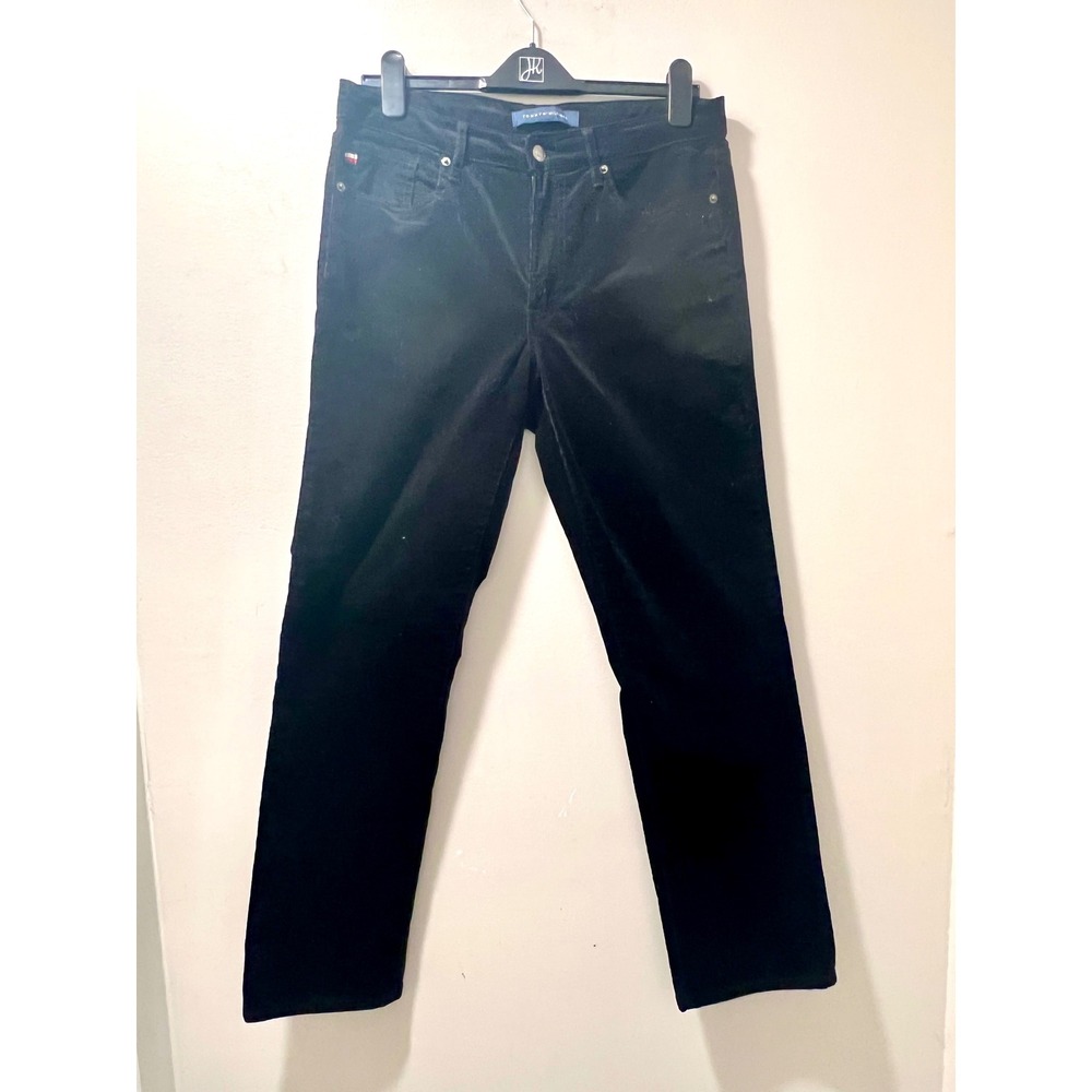 Tommy Hilfiger Black Corduroy Pants Straight Leg Five Pocket Trousers women's